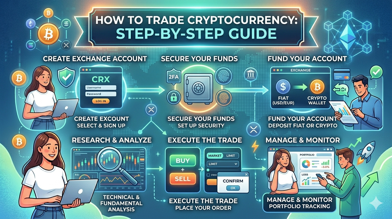 How to Trade Cryptocurrency Step by Step: A Beginner’s Guide - Mobiritz ...